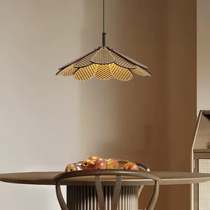 Handmade Wooden Pendant Light, Adjustable Hanging Light for Kitchen, Living Room, dining room, and bedroom, Home decor, Modern light , Gift