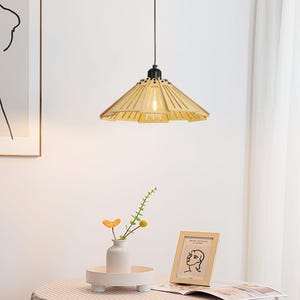 Handmade Wooden Pendant Light, Adjustable Hanging Light for Kitchen, Living Room, dining room, and bedroom, Home decor, Modern light , Gift
