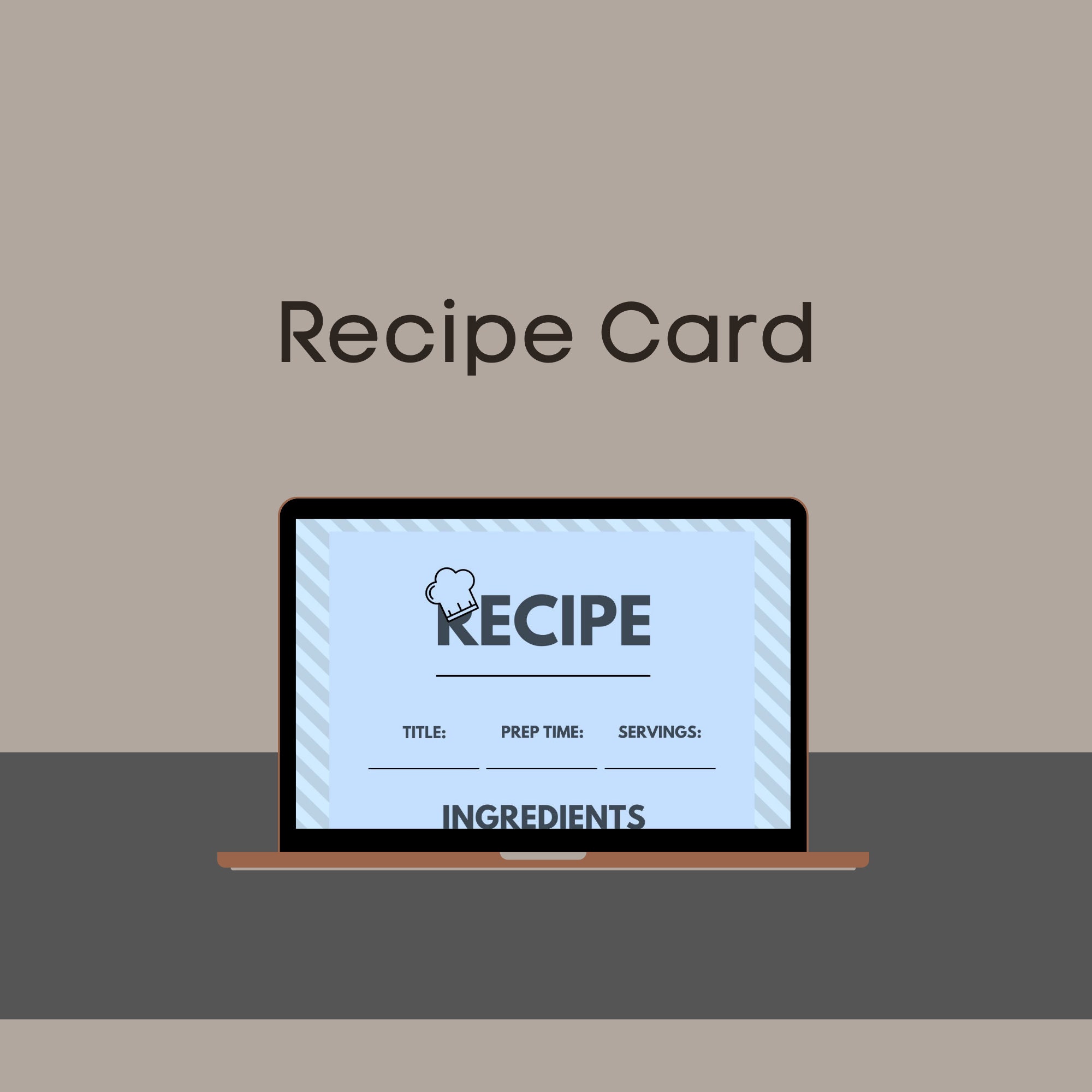 Printable Recipe Card Download and Print Recipe Card Bridal - Etsy