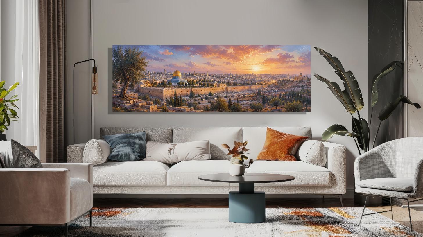 イスラエル エルサレム現地で購入タペストリー Jerusalem Skyline - Etsy