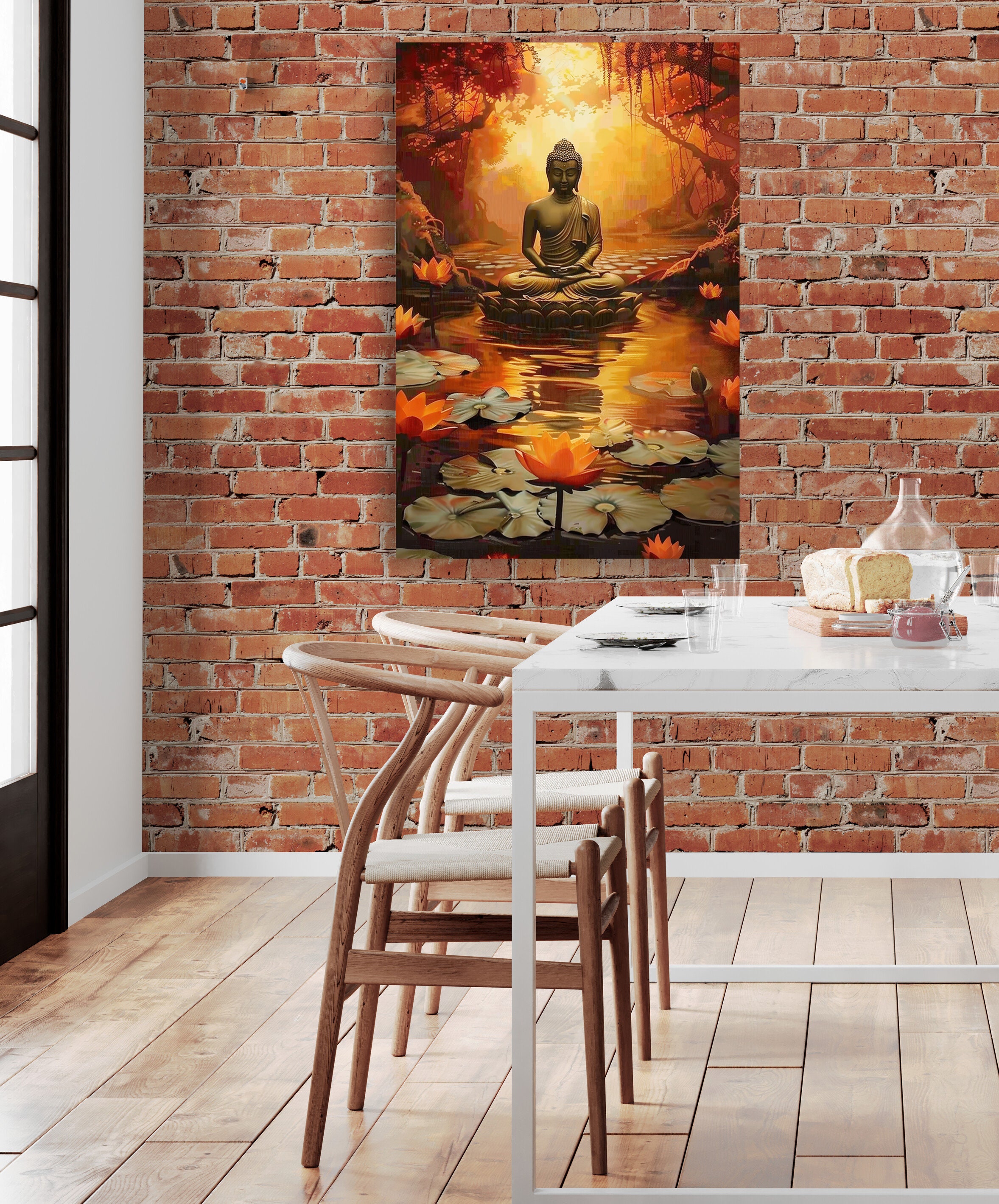 Buddha Canvas Print. Meditation Art Print. Buddhist Wall Decor. Lotus ...