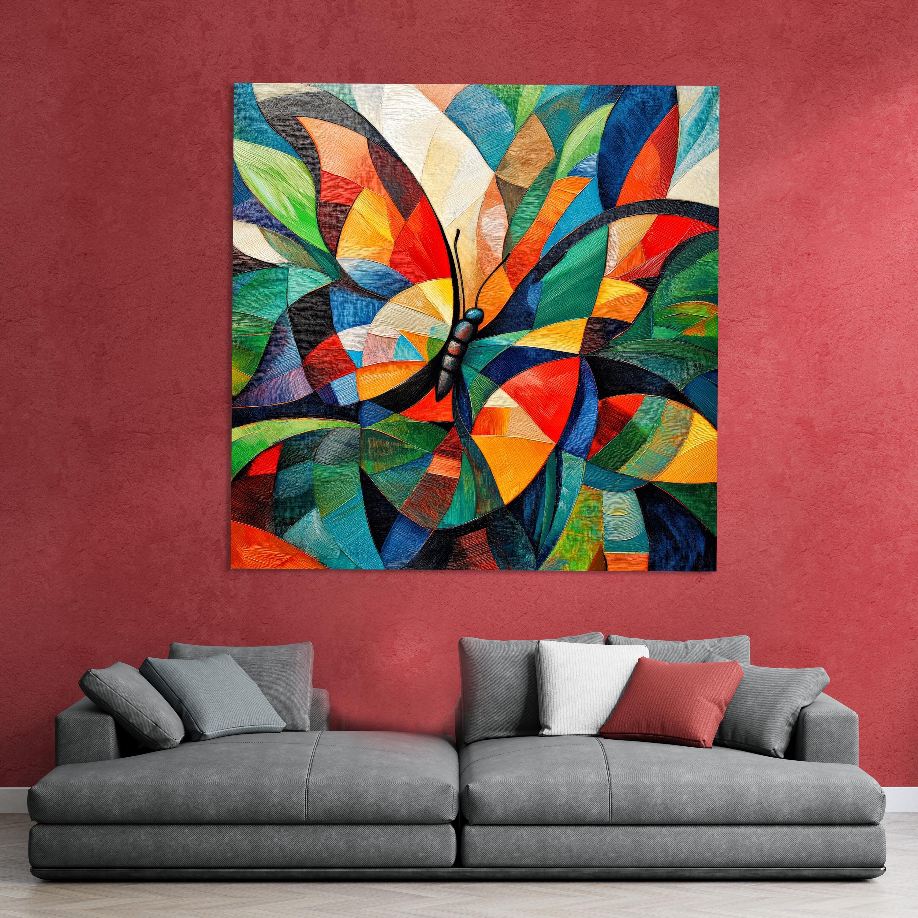 Abstract Butterfly Canvas Print, Colorful Modern Wall Art - Etsy