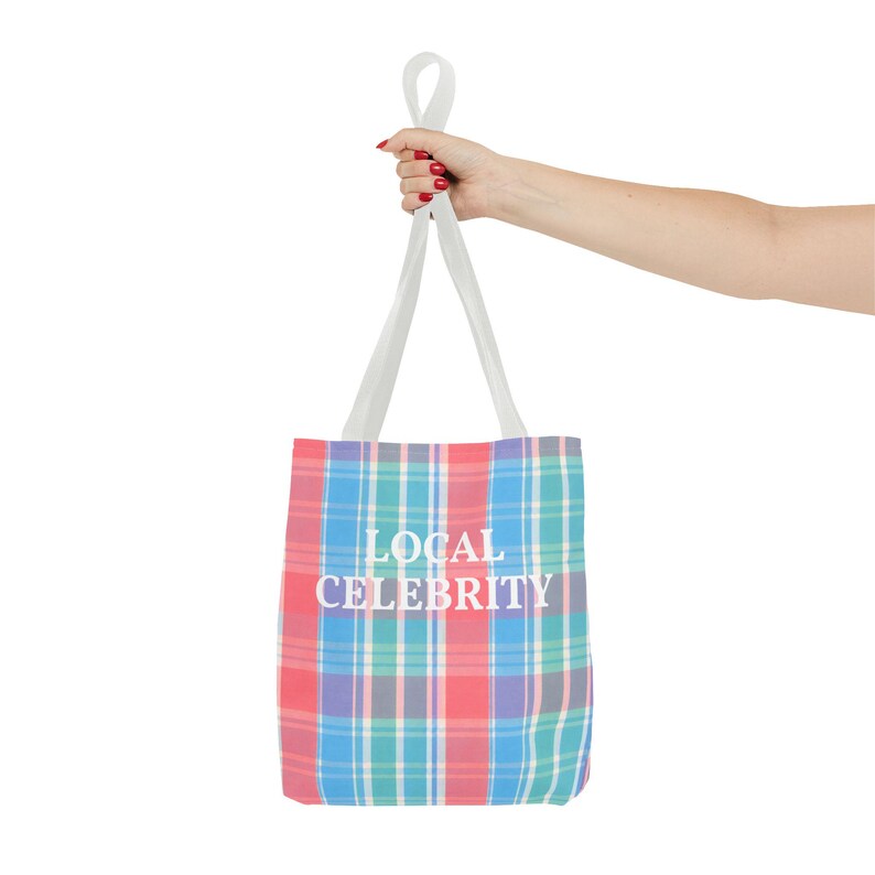 Bolso tote costero de moda de celebridades locales / Gráfico de pueblo playero imagen 4
