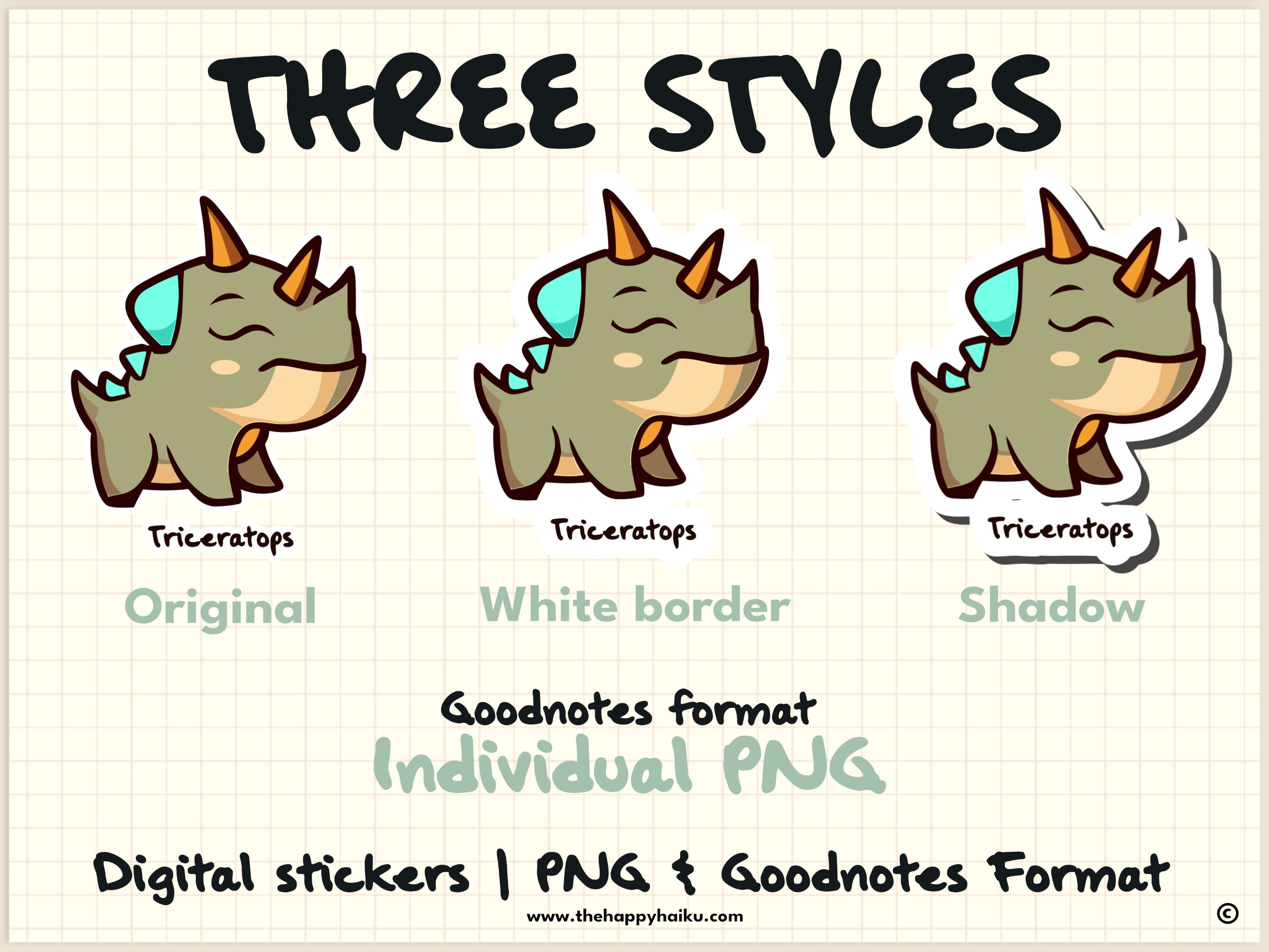Kawaii Dinosaur Clipart Kawaii Dinosaur Stickers for - Etsy