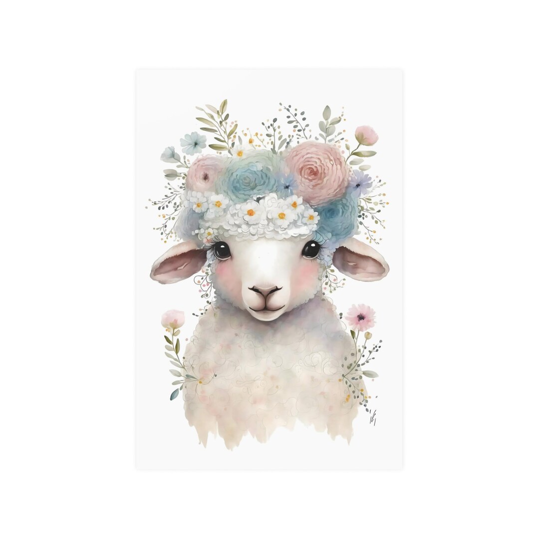 Light Sheep Nursery Wall Art Décor Nursery Art Nursery Etsy