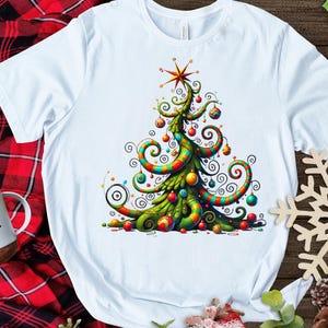 Whimsical Christmas Tree PNG, Trendy Christmas Tree PNG, Christmas PNG, Christmas Tree png, Trendy Design Png, Christmas Design Png,Xmas Png