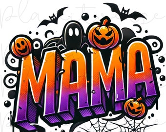 Halloween Mamá, Halloween PNG, Retro Halloween PNG, Mamá Png, Gótico Halloween Png, Gótico Png, Spooky Vibes Png, Halloween Png Designs