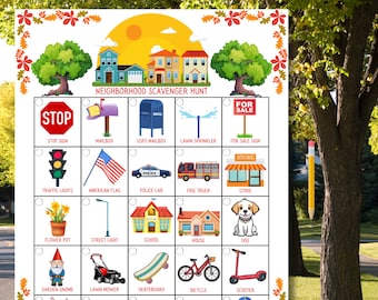 Scavenger Hunt, Scavenger Hunt for Kids, Neighborhood Scavenger Hunt, Scavenger Hunt for Kids Outdoors, Scavenger Hunt Printable for Kids