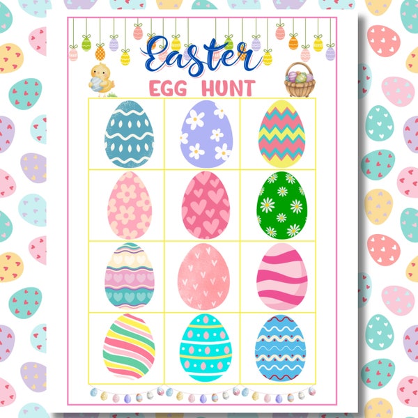 Easter Egg Scavenger Hunt, Scavenger Hunt for Kids, Scavenger Hunt, Easter Scavenger Hunt Printable for Kids, Easter Egg Scavenger Hunt Game