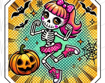 Halloween Png, Halloween-Skelett PNG, Gruseliges PNG, Tanzendes Skelett, Halloween-Kürbis, Halloween-Skelett Png, DTF Png, Halloween Clipart
