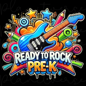 Bereit zum Rock Pre K, Pre K PNG, Bereit zum Rock Png, Zurück zur Schule Png, 1 Tag der Vorschule, Vorschule Bereit zum Rock Shirt, Schule Clipart