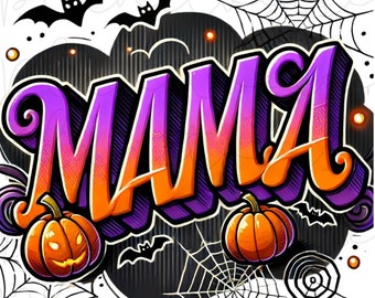 Halloween Mamá, Halloween PNG, Retro Halloween PNG, Mamá Png, Gótico Halloween Png, Gótico Png, Spooky Vibes Png, Halloween Png Designs