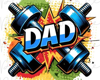 Dad PNG, Gym Png, Gym Dad, Fathers Day PNG, Daddy PNG, Gift for Dad, Dad Clipart, Fathers Day Gift, Sublimination