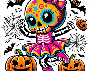 Halloween Png, Halloween Skeleton PNG, Spooky PNG, Dancing Skeleton, Halloween Pumpkin, Halloween Skeleton Png, DTF Png, Halloween Clipart