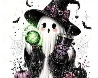 Cute Ghost Witch Shirt PNG, Halloween PNG, Ghost PNG, Cute Halloween Png, Fall Png, Digital Cute Ghost Png, Boujee Ghost Png, Pumpkin Png