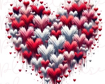 Valentine's Day Png, Heart Png Designs, Valentines Day Sublimation, Watercolor Heart Valentines Day, Heart Sublimation Design,Heart Clipart