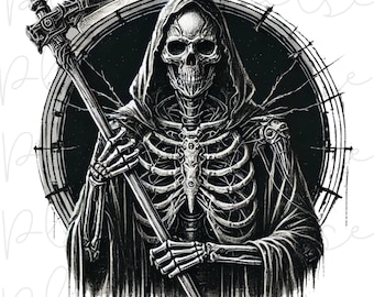 Grim Reaper PNG, Skull, Skull PNG, Skeleton PNG, Skeleton Clipart, Grim Reaper Clipart, Black Skull Png, Halloween Skull Png, Skull Clipart