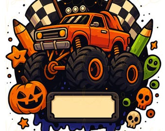 Klaar om te verpletteren Halloween png, halloween png, halloween kinderen png, halloween kindershirt png, halloween kindershirt, halloween monstertruck png