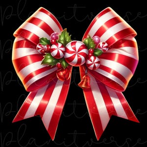 Christmas Coquette Bow PNG, Christmas PNG, Christmas Peppermint Candy Png, Christmas Sublimation T Shirt Designs, Christmas Designs Png, DTF