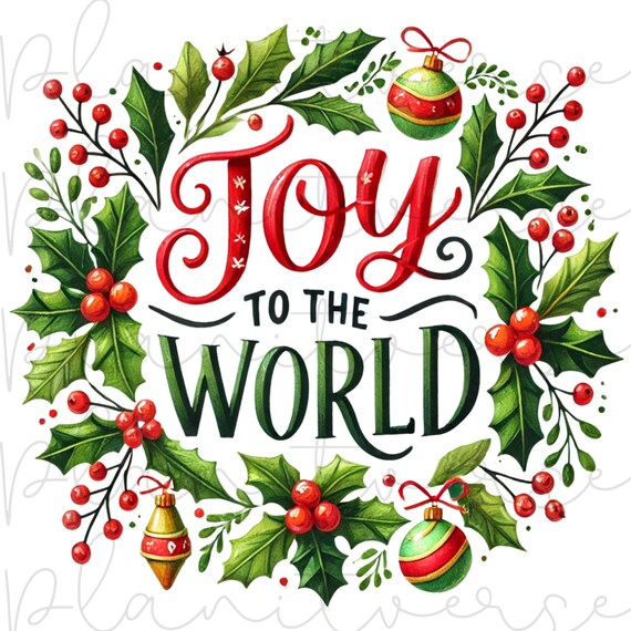 Joy to the World PNG, Christian Christmas PNG, Christmas PNG, Xmas