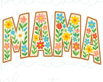 Blumen Mama PNG, Muttertag PNG, Mama PNG, Blume Png, Mama mit Blumen Png, Mama Sublimation, Mama Leben Png, Geschenk für Mama, Mama Png