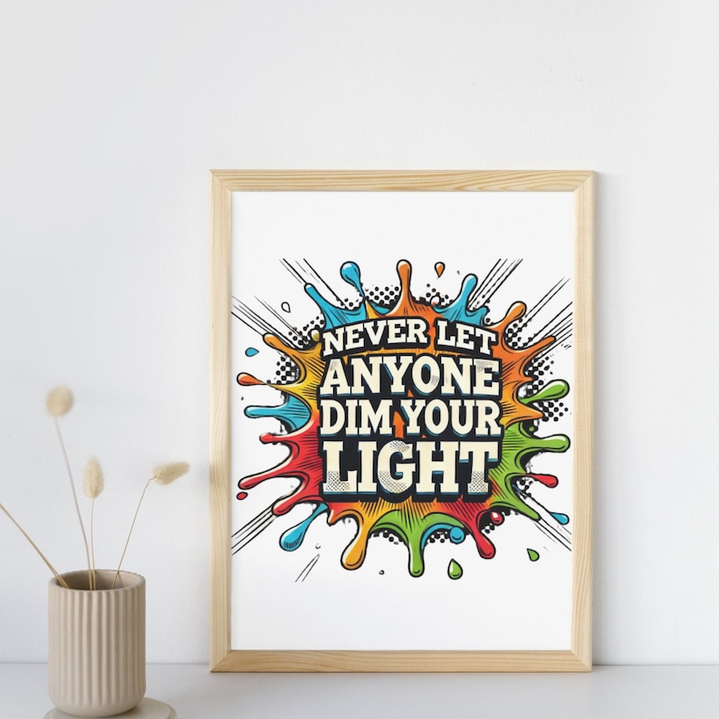 Never Let Anyone Dim Your Light PNG, Inspirational Sublimation Design ...