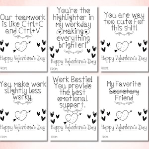Cadeau drôle de collègue, carte drôle de Saint-Valentin, cadeau de collègue de Saint-Valentin, cadeaux de lieu de travail, valentine imprimables, fête de bureau, valentines de bureau