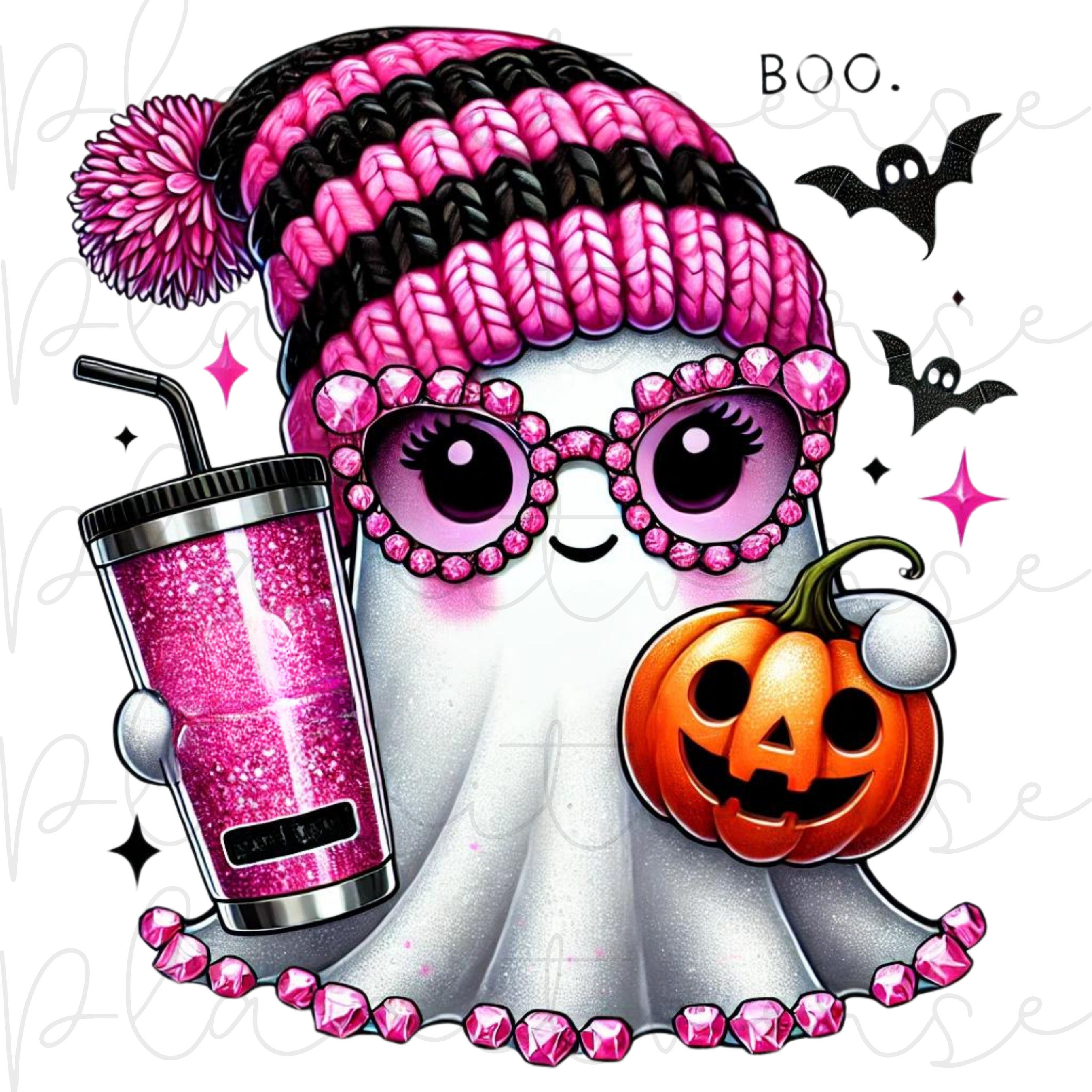 Cute Ghost PNG, Halloween PNG, Ghost Png,  Halloween Sublimation, Coffee Png, Boujee Png, Boujee Ghost, Halloween T-shirt Design Png,DTF Png