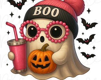 Schattig spookje png, Halloween-png, leuk halloween-png, herfst-Halloween, png, Halloween-sublimatie, Boujee-spook png, pompoenpng, boujee-png, boe-geroep