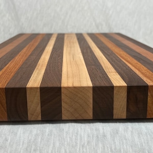 Edge Grain Cutting Board-Free Shipping- Walnut, Maple, Mahogany, Cherry Butcher Block Board