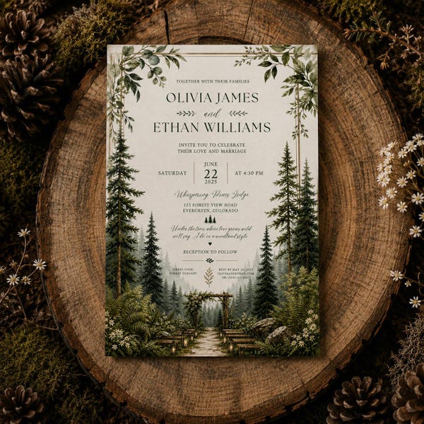 Rustic Invitations Cover Rustic Wedding Invitation - Etsy
