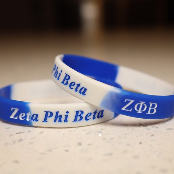 Zeta Phi Beta (ΖΦΒ) Silicone Bracelet