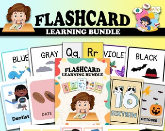 Montessori Flashcard Bundle: Preschool Learning Activities (Digital Download)