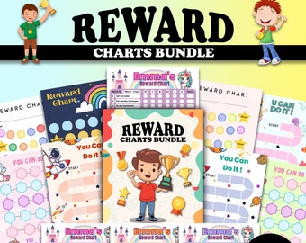 Editable construction reward chart, printable reward chart, chore chart, kids Behavior Chart, editable chore chart, kids reward chart