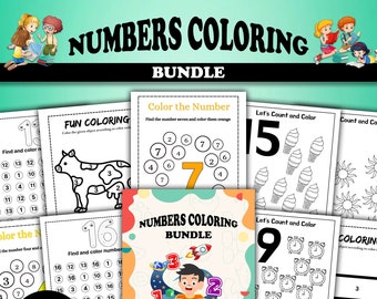 68 Printable Numbers Coloring Pages, Coloring Page, Preschool Activities, Prek Worksheets, Homeschool Printable, Preschool Sheets