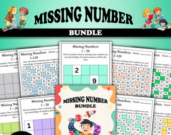 Math Missing Numbers Kids worksheet Learning Numbers Write the Missing numbers work pages. Fun math pages for kids. Number 1-20 (22 sheets)