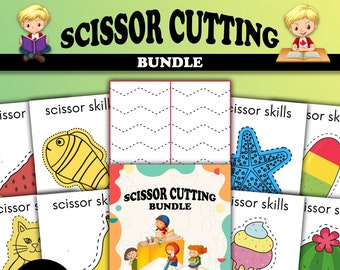 Scissor Skills Activity. Autumn Preschool Kindergarten Cutting Practice. Printable Fine Motor Homeschool Activities Homeschooling Page