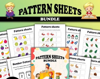 Pattern Matching Activity: 50+ Toddler Preschool Printables (Digital Download)