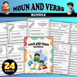 NOUN & VERBS COLLOCATIONS, Grammar Chart, Homeschool, English Language , Classroom Wall Art, Educational Poster, Digital Download