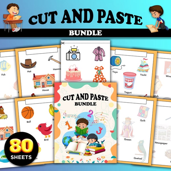 Printable Cut And Paste Create Bundle Food Play Printable Craft For Kids Cut And Paste Preschool Cutting Practice Toddler Printable Activity