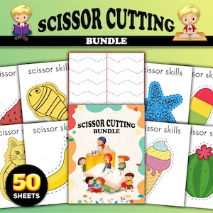 Scissor Skills Activity. Autumn Preschool Kindergarten Cutting Practice. Printable Fine Motor Homeschool Activities Homeschooling Page