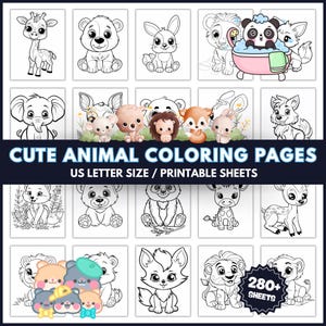 Animals Printable Coloring Pages For Kids, Toddlers, Preschoolers, Coloring Book Coloring Page Preschool Kindergarten Homeschool Printables