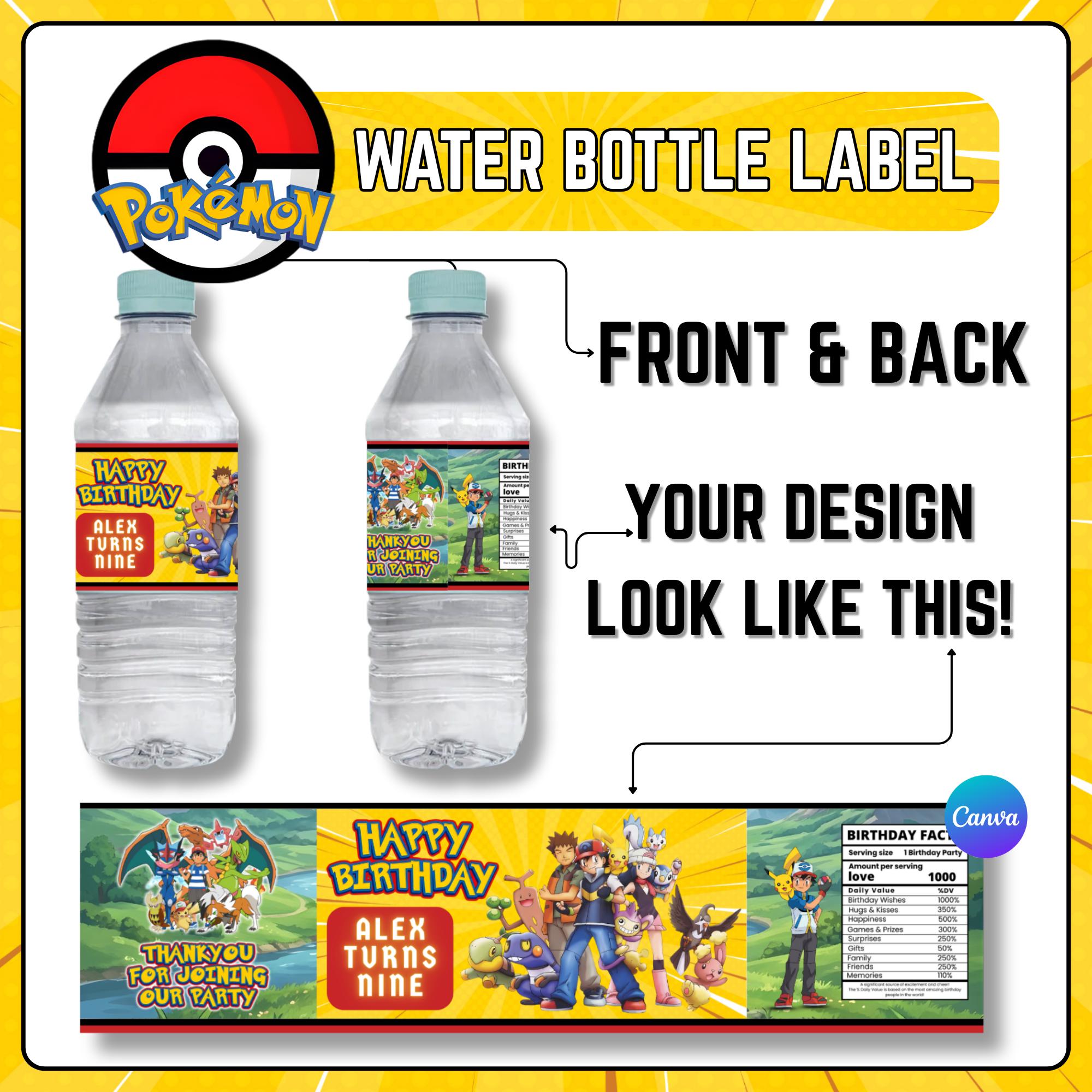 Pokemon Birthday Party Packs Bundle | Printable Chip Bags, Water Bottle ...
