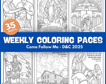 Páginas para colorear "Ven y sígueme": Doctrina y Convenios SUD (Descarga digital)