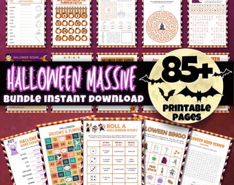 85+ Printable Halloween Games Bundle, Party Activity (Digital Download)