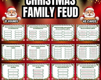 Juego de pelea familiar navideña: Trivial navideño (imprimible)