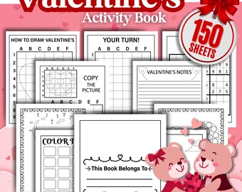 Pacote de atividades para o Dia dos Namorados: mais de 150 jogos para imprimir e páginas para colorir (download digital)