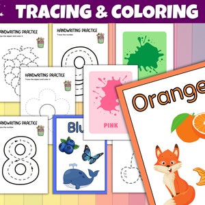 6000 Preschool Pre-K Kindergarten Learning Bundle, Activity Worksheets, Alphabet, Numbers, Shapes, Colors, Coloring pages, Do a Dot image 3