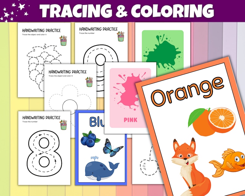 6000 Preschool Pre-K Kindergarten Learning Bundle, Activity Worksheets, Alphabet, Numbers, Shapes, Colors, Coloring pages, Do a Dot image 3