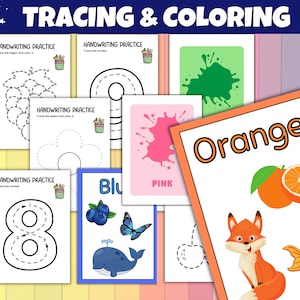 4000 Preschool Pre-K Kindergarten Learning Bundle, Activity Worksheets, Alphabet, Numbers, Shapes, Colors, Coloring pages, Do a Dot image 4